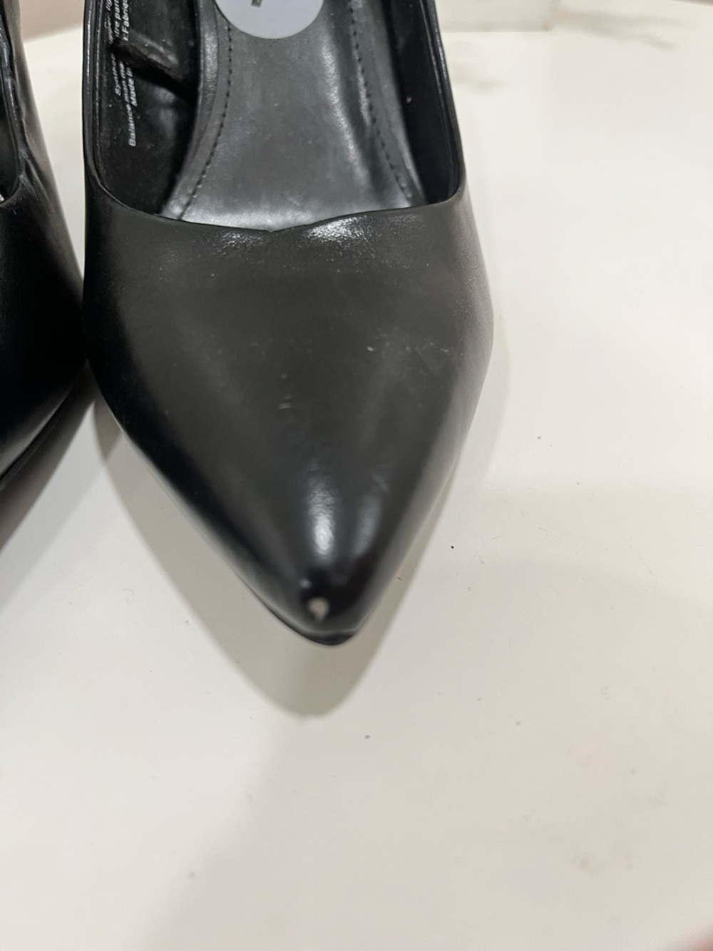 Marc NewYork mElegant Black Pointed-Toe Block Heel Pumps - Picture 3 of 5